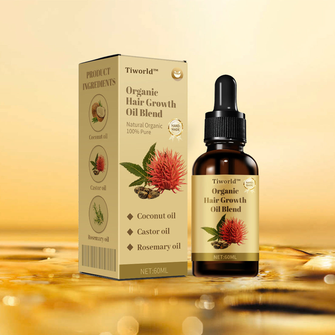 Tiworld™ Organic hair growth oil blend